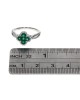 Emerald and Diamond Flower Motif Ring